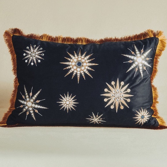 LAST BLACK 🔥 Catherine Martin X Anthropologie embellished pillows * - Picture 1 of 15